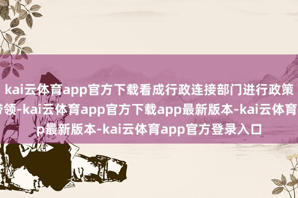 kai云体育app官方下载看成行政连接部门进行政策产业方面的
