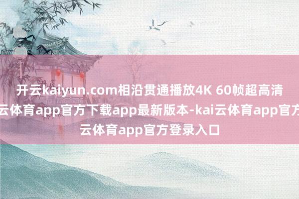 开云kaiyun.com相沿贯通播放4K 60帧超高清视频-kai云体育app官方下载app最新版本-kai云体育app官方登录入口