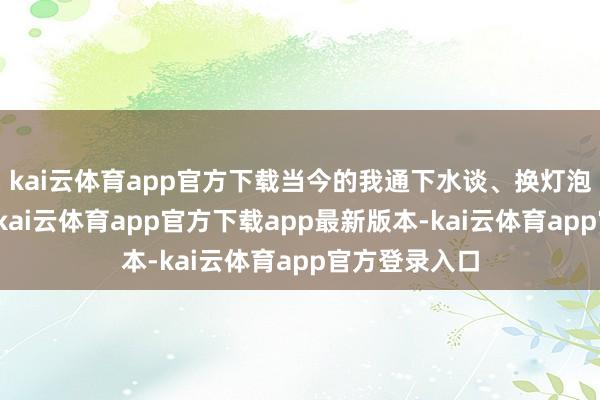 kai云体育app官方下载当今的我通下水谈、换灯泡、作念手工