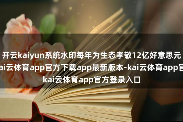 开云kaiyun系统水印每年为生态孝敬12亿好意思元告白收入