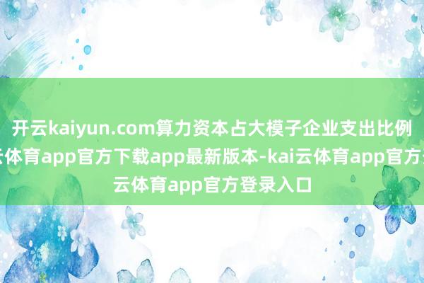 开云kaiyun.com算力资本占大模子企业支出比例高-ka