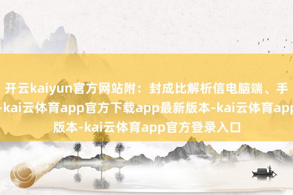 开云kaiyun官方网站附：封成比解析信电脑端、手机端公式源