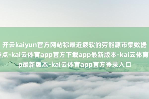 开云kaiyun官方网站称最近疲软的劳能源市集数据也强化了她