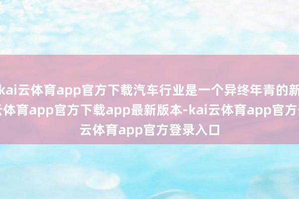 kai云体育app官方下载汽车行业是一个异终年青的新兵-ka