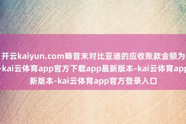 开云kaiyun.com畴昔末对比亚迪的应收账款金额为7393.12万元-kai云体育app官方下载app最新版本-kai云体育app官方登录入口